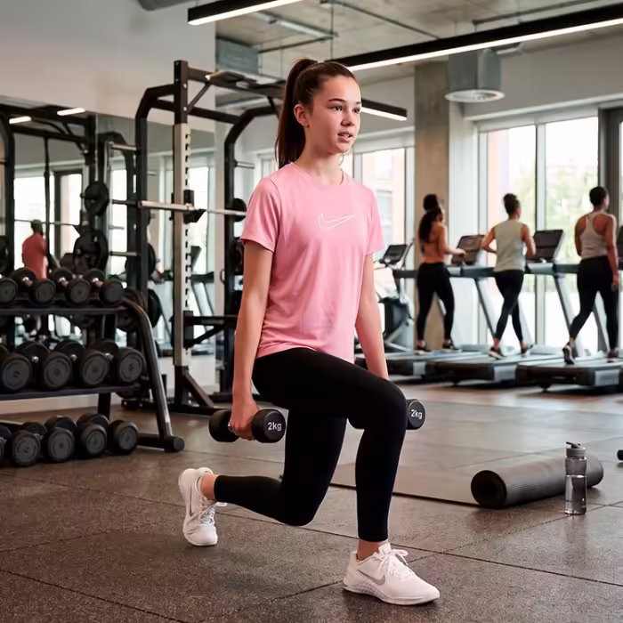 Футболка Nike G NK DF ONE STD SS TOP HBR Розовый L - 8