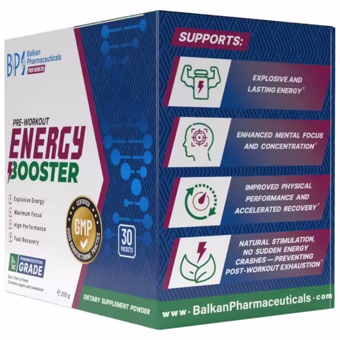 Энергетические добавки Balkan Pharmaceuticals ENERGY BOOSTER powder N30 8.5 gr - 2