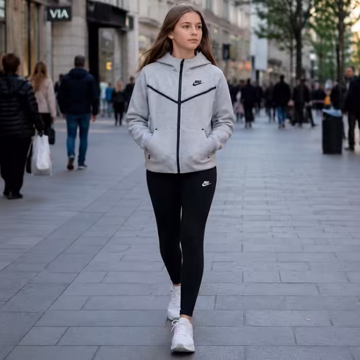 Толстовка Nike G NSW TCH FLC WR HOODIE FZ Серый M - 7