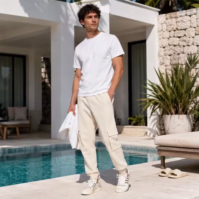 Брюки Adidas ESSENTIALS C P   Бежевый S - 7