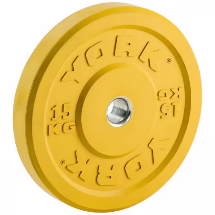 Disc 15 kg YORK Solid Rubber Bumper Plate