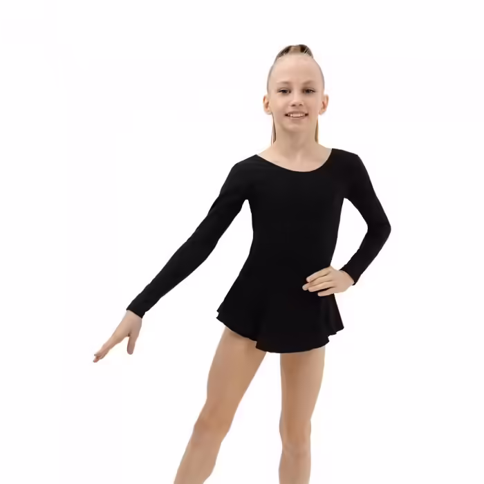 Costum p/u gimnastica cu fusta si maneca lunga Grace Dance Gymnastics suit - 2
