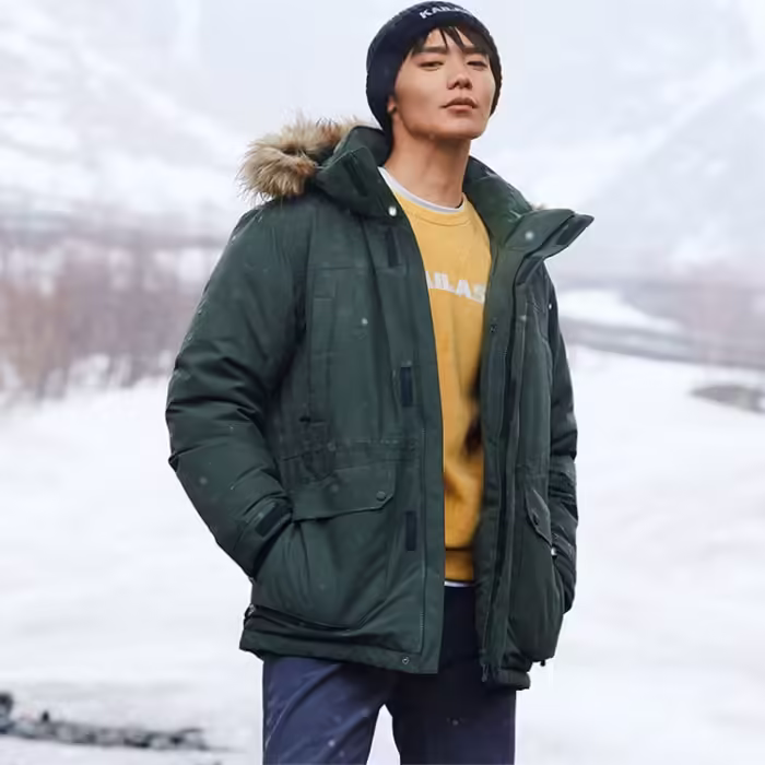 Scurta Kailas Long Thick Fur Down Jacket - 2