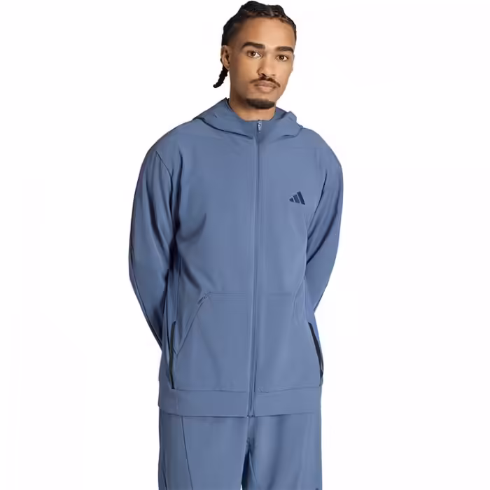 Толстовка Adidas D4T WORKOUT FULL-ZIP Синий L-T