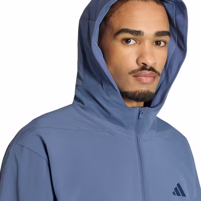 Толстовка Adidas D4T WORKOUT FULL-ZIP Синий L-T - 5