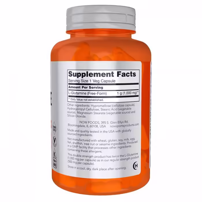 L-Glutamin Now Sports L-GLUTAMINE 1000mg 120 VCAPS - 2