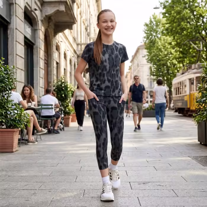 Легинсы Adidas JG FI AOP 7/8LE - 7