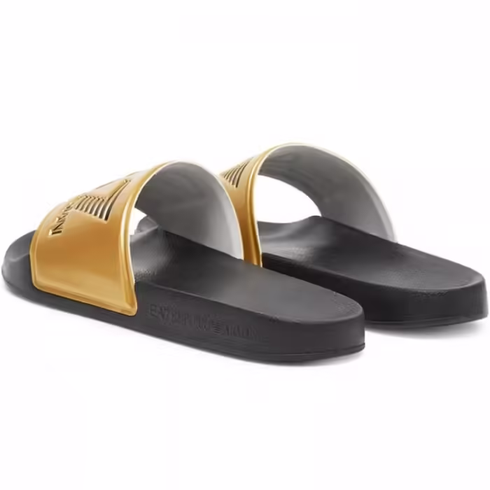 Slapi EA7 EMPORIO ARMANI WATER SPORTS VISIBILITY SLIPPE Negru-Auriu 37 - 6