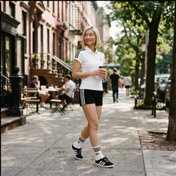 Поло Adidas 3-STRIPES Белый XS - 7