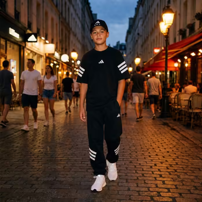Pantaloni Adidas J FI 3S WIDE PT - 7