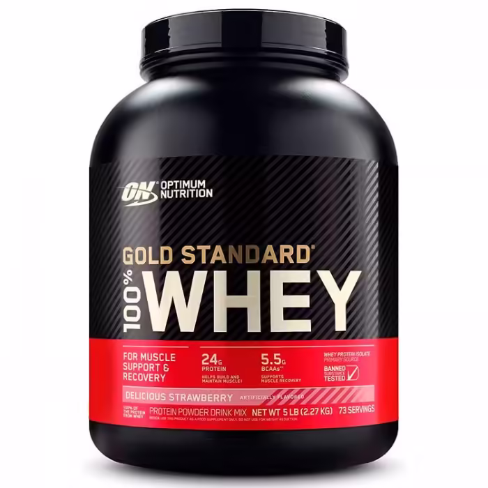 Сывороточный протеин Optimum Nutrition ON 100% WHEY GOLD STRAWBERRY 5LB