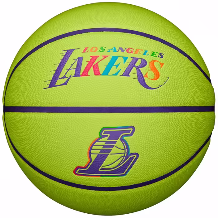 Мяч баскетбольный Wilson NBA TEAM NEON BSKT LA LAKERS