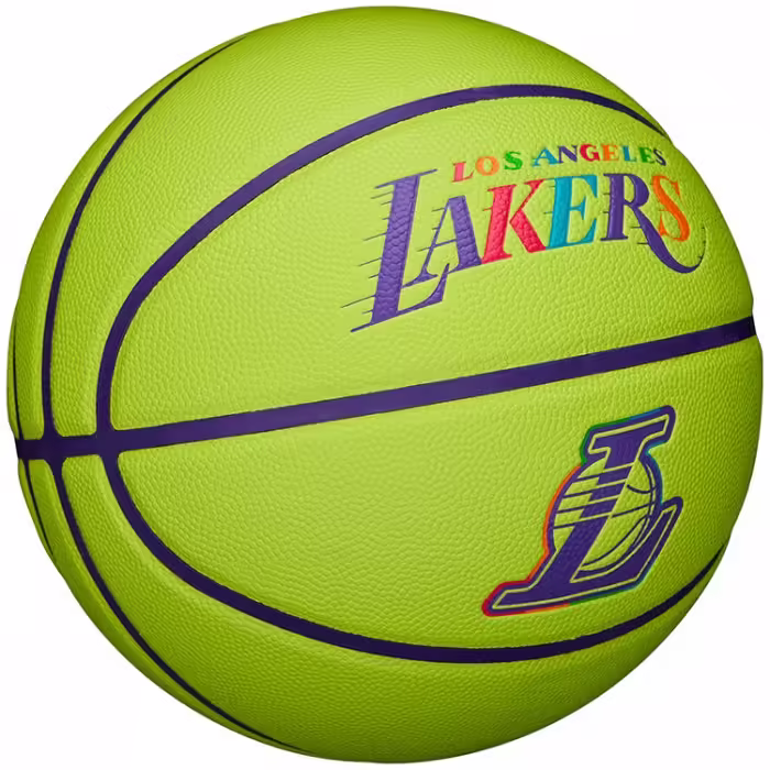 Мяч баскетбольный Wilson NBA TEAM NEON BSKT LA LAKERS - 2