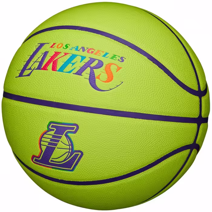 Мяч баскетбольный Wilson NBA TEAM NEON BSKT LA LAKERS - 3