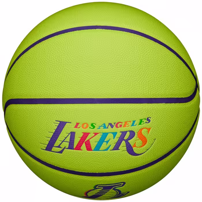 Мяч баскетбольный Wilson NBA TEAM NEON BSKT LA LAKERS - 6