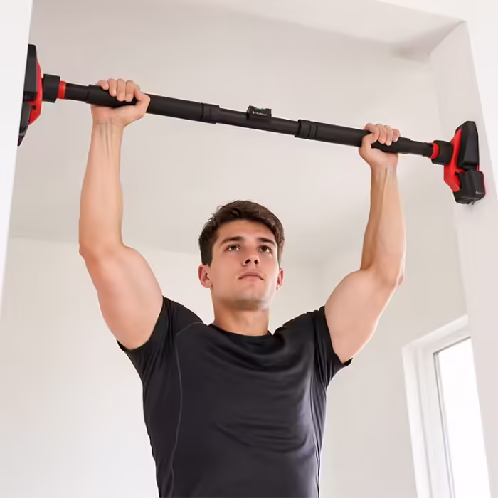 Bara orizontala telescopica 100 cm HMS DOORWAY PULL-UP BAR Negru 100 cm - 8