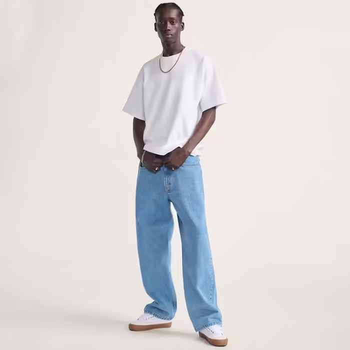 Pantaloni Vans Check-5 Baggy Denim Albastru 33 - 3