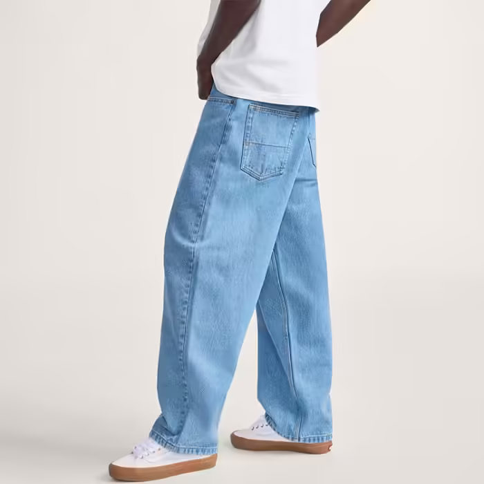 Pantaloni Vans Check-5 Baggy Denim Albastru 33 - 4