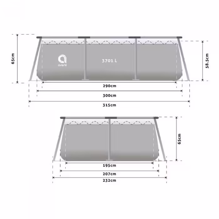 Бассейн с прямоугольным каркасом Avenli Swimming Pool - 3
