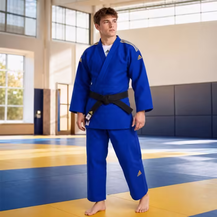 Kimono p/judo 730g/m2 Adidas Champion II IJF Albastru 165cm - 7