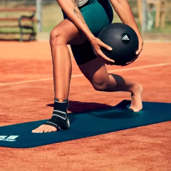 Суппорт голеностопа Adidas Fitness Ankle support Черный/Серый S - 5