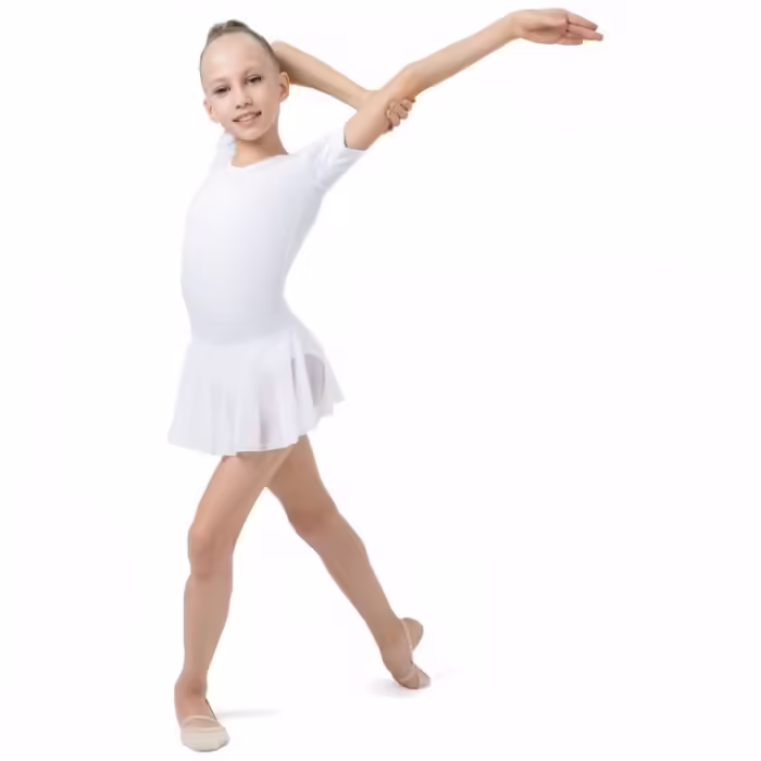 Купальник гимнастический с юбкой короткий рукав Grace Dance Gymnastic leotard - 2
