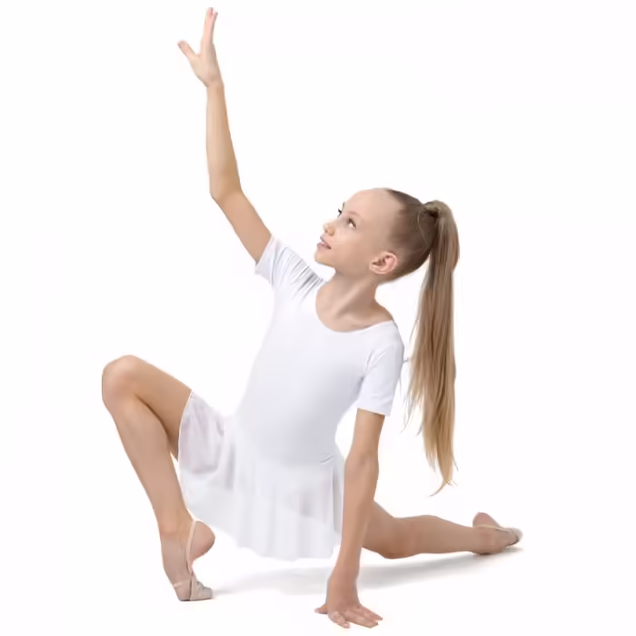 Купальник гимнастический с юбкой короткий рукав Grace Dance Gymnastic leotard - 3