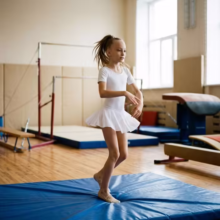 Costum pentru gimnastica cu fusta maneca scurta Grace Dance Gymnastic leotard - 6