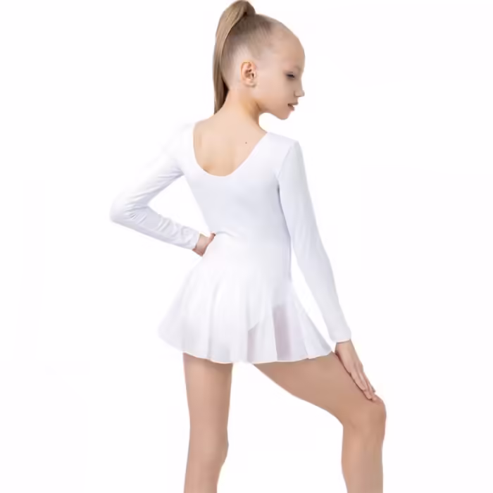 Купальник гимнастический с юбкой длинный рукав Grace Dance Gymnastic leotard - 2