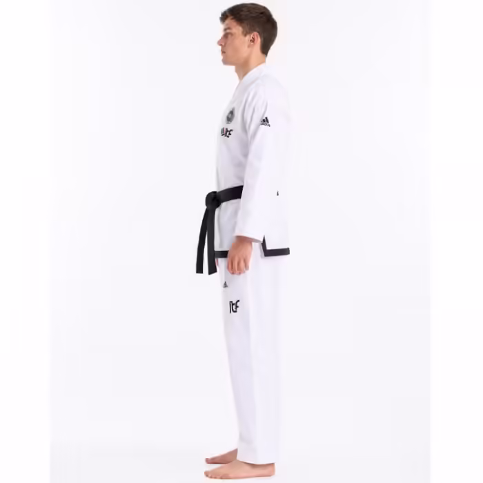 Kimono p/taekwondo 240 g/m2 Masibo Sport Dobok TKD ITF Black Belt Champion - 4