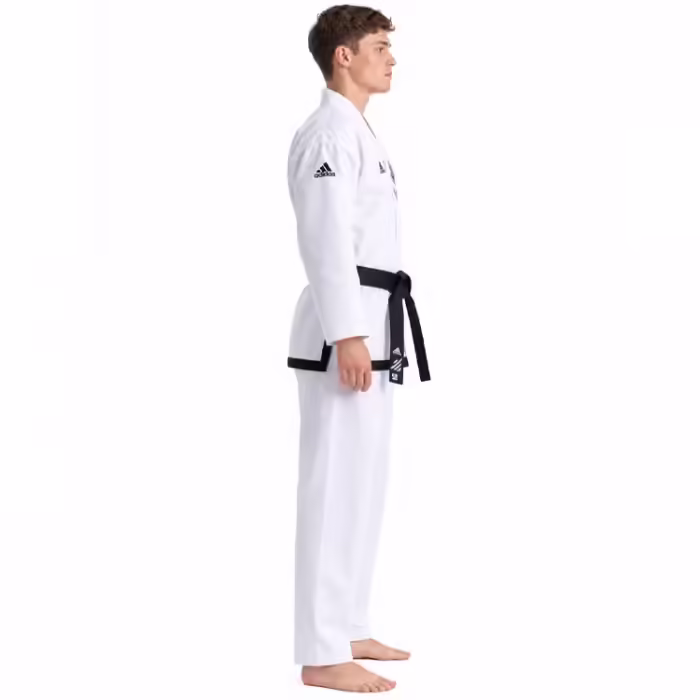 Kimono p/taekwondo 240 g/m2 Masibo Sport Dobok TKD ITF Black Belt Champion - 5