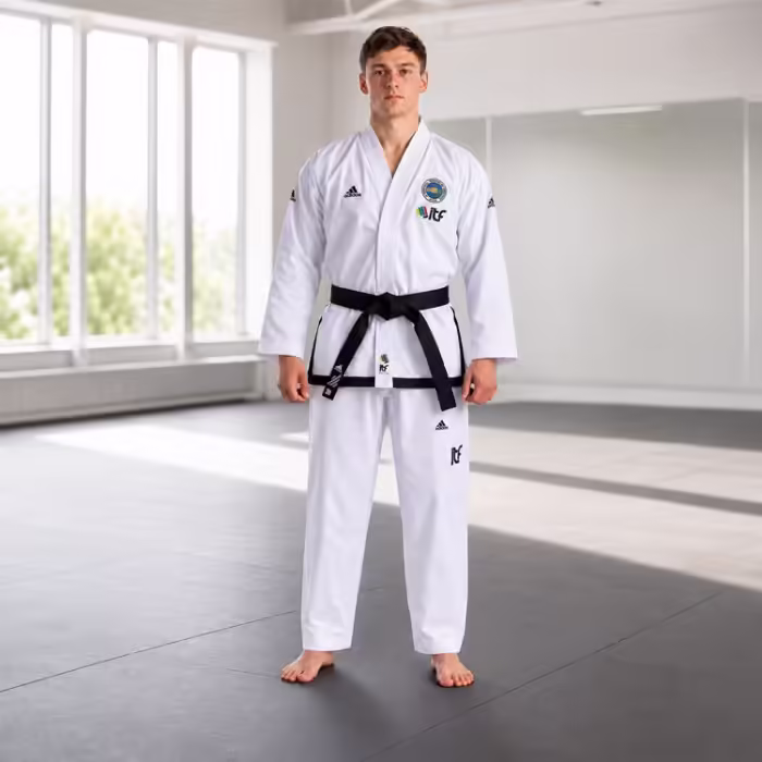 Kimono p/taekwondo 240 g/m2 Masibo Sport Dobok TKD ITF Black Belt Champion - 7