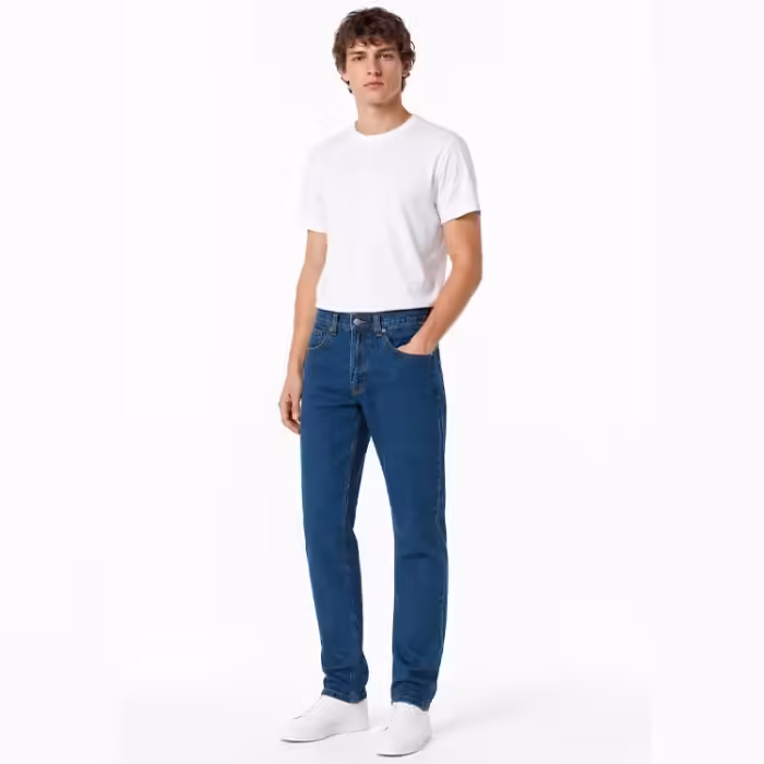 Pantaloni Vans Check-5 Straight Denim Vintage Albastru 34 - 3