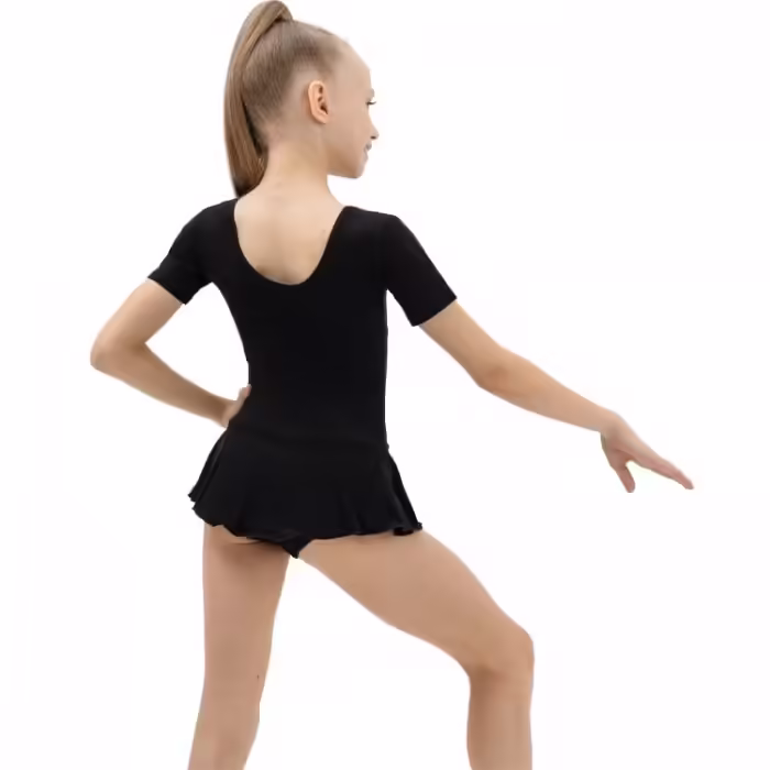 Costum pentru gimnastica cu fusta maneca scurta Grace Dance Gymnastic leotard - 4