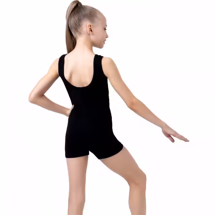 Costum pentru gimnastica cu sorti fara maneci Grace Dance Gymnastic leotard - 2