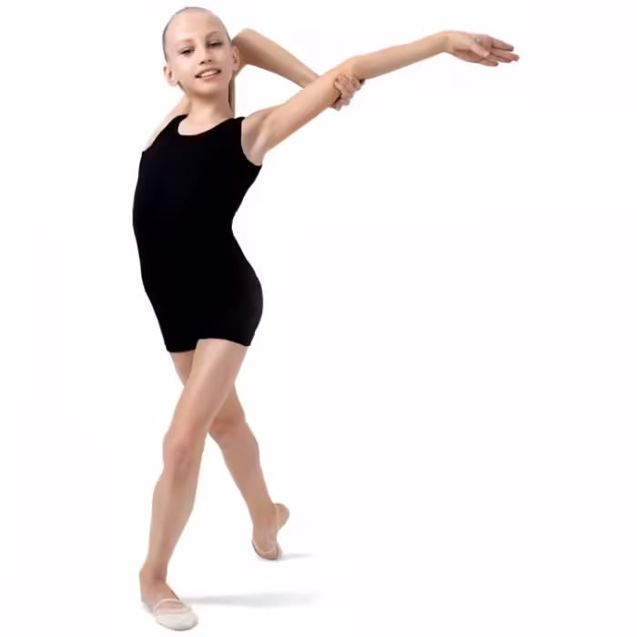 Costum pentru gimnastica cu sorti fara maneci Grace Dance Gymnastic leotard - 4