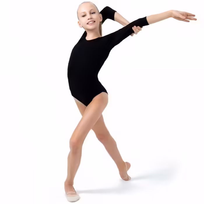 Купальник гимнастический рукав 3/4 Grace Dance Leotard - 4