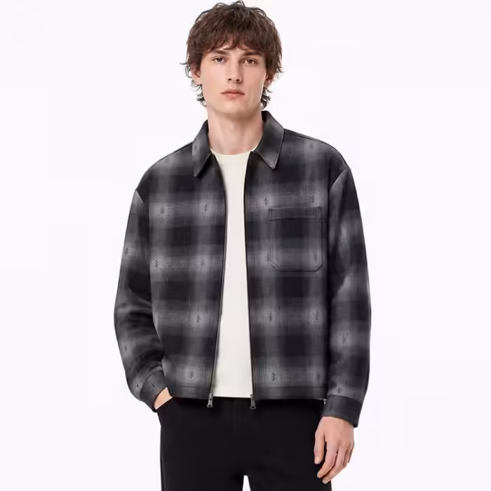 Scurta Vans Larkspur Zip Plaid Flannel Negru L