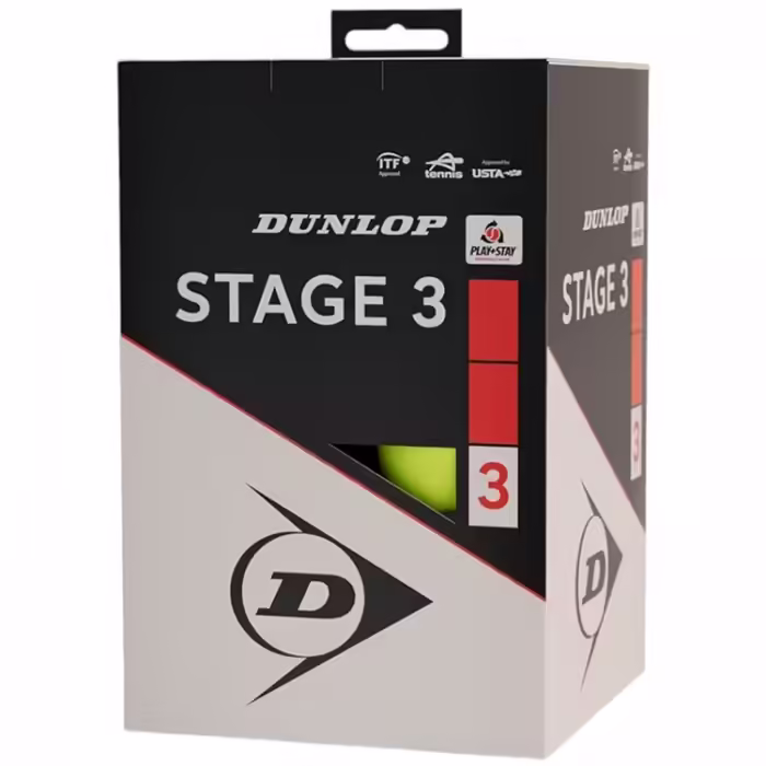 Набор мячей для тенниса 12 шт Dunlop STAGE 3 Red - 3