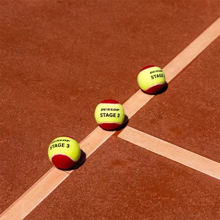 Набор мячей для тенниса 12 шт Dunlop STAGE 3 Red - 5