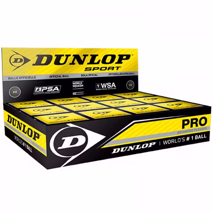 Set mingi p/u squash 12 buc Dunlop Pro 2