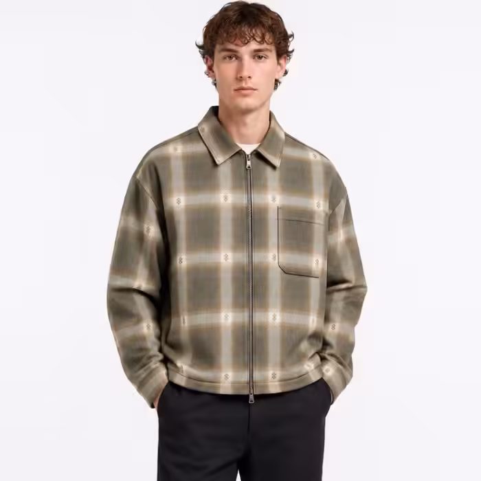 Scurta Vans Larkspur Zip Plaid Flannel Bej L
