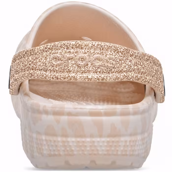 Slapi Crocs Classic Animal Glitter Clog Bej 28-29 - 7