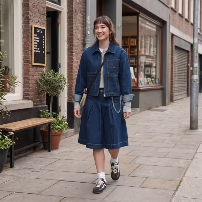 Scurta Vans Emily Boxy Workwear Albastru XS - 7