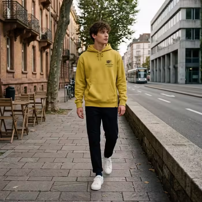 Hanorac Vans Stacked Hi Hoodie Galben XS - 7