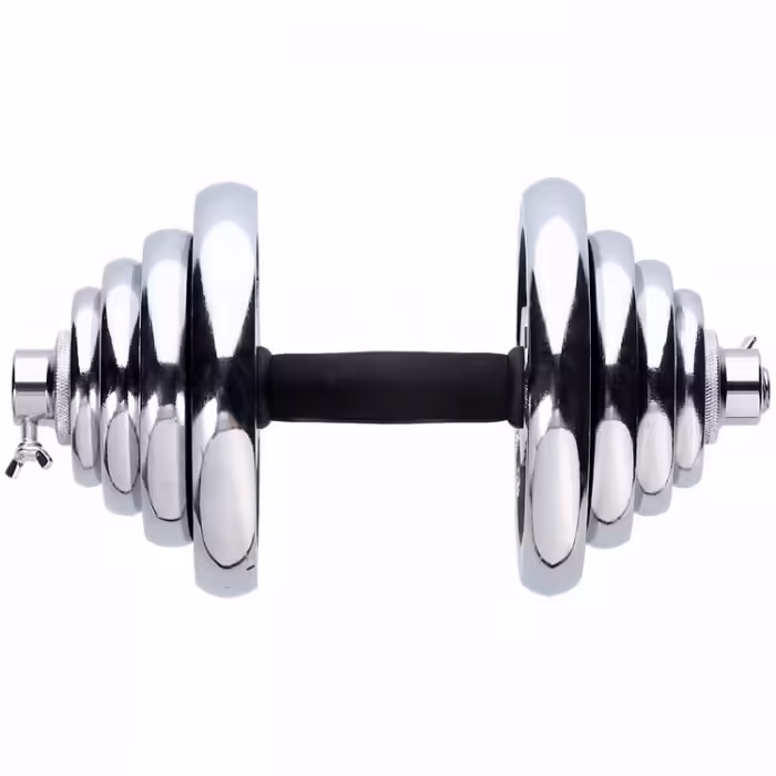 Набор гантели и гриф HMS Black Cast Iron Barbell/Dumbbell Spinlock Set in PVC case - 4