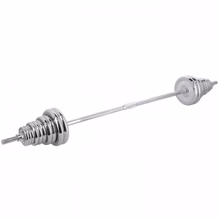 Набор гантели и гриф HMS Black Cast Iron Barbell/Dumbbell Spinlock Set in PVC case - 5