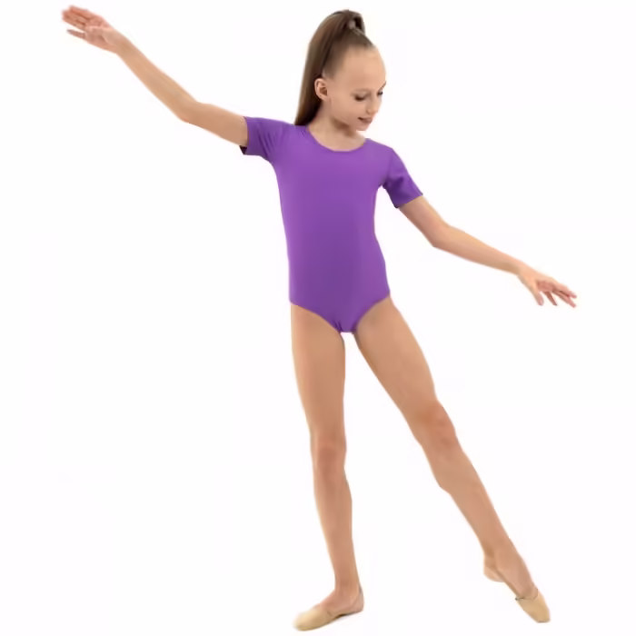 Costum p/u gimnastica Grace Dance Gymnastic leotard short sleeve - 2