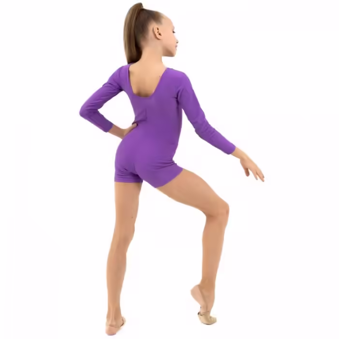 Купальник гимнастический Grace Dance Gymnastic leotard long sleeve with shorts - 5