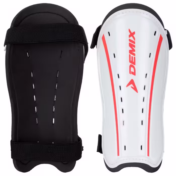 Protectie tibie universala Demix Shin pads Alb